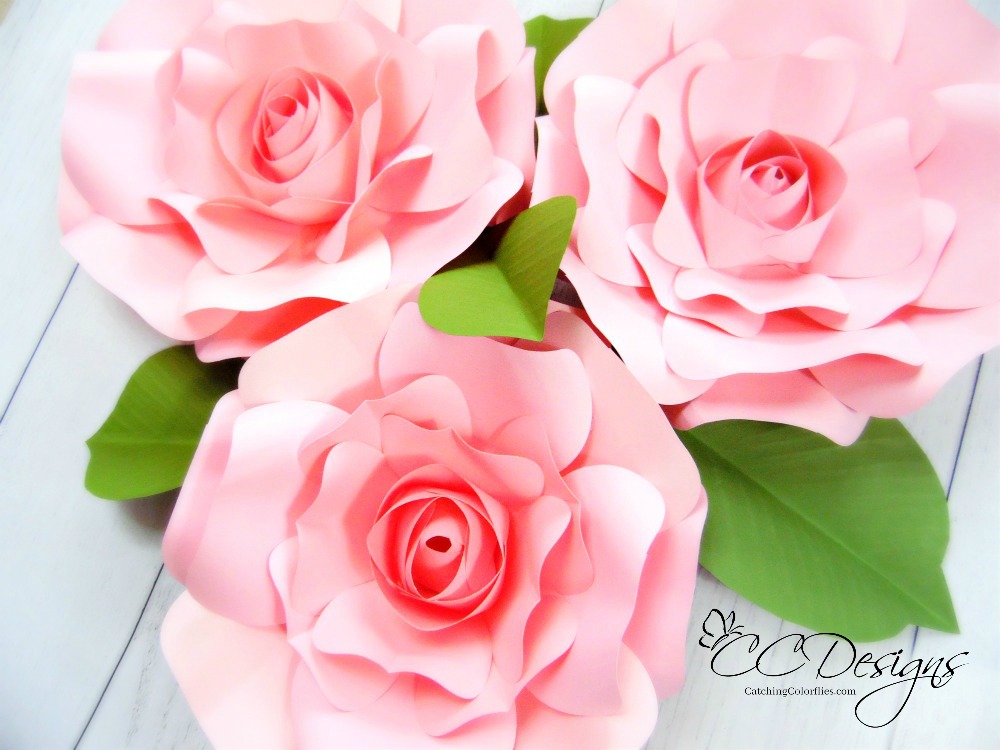 DIY Paper Flower Rose Templates Paper flower Printable Etsy