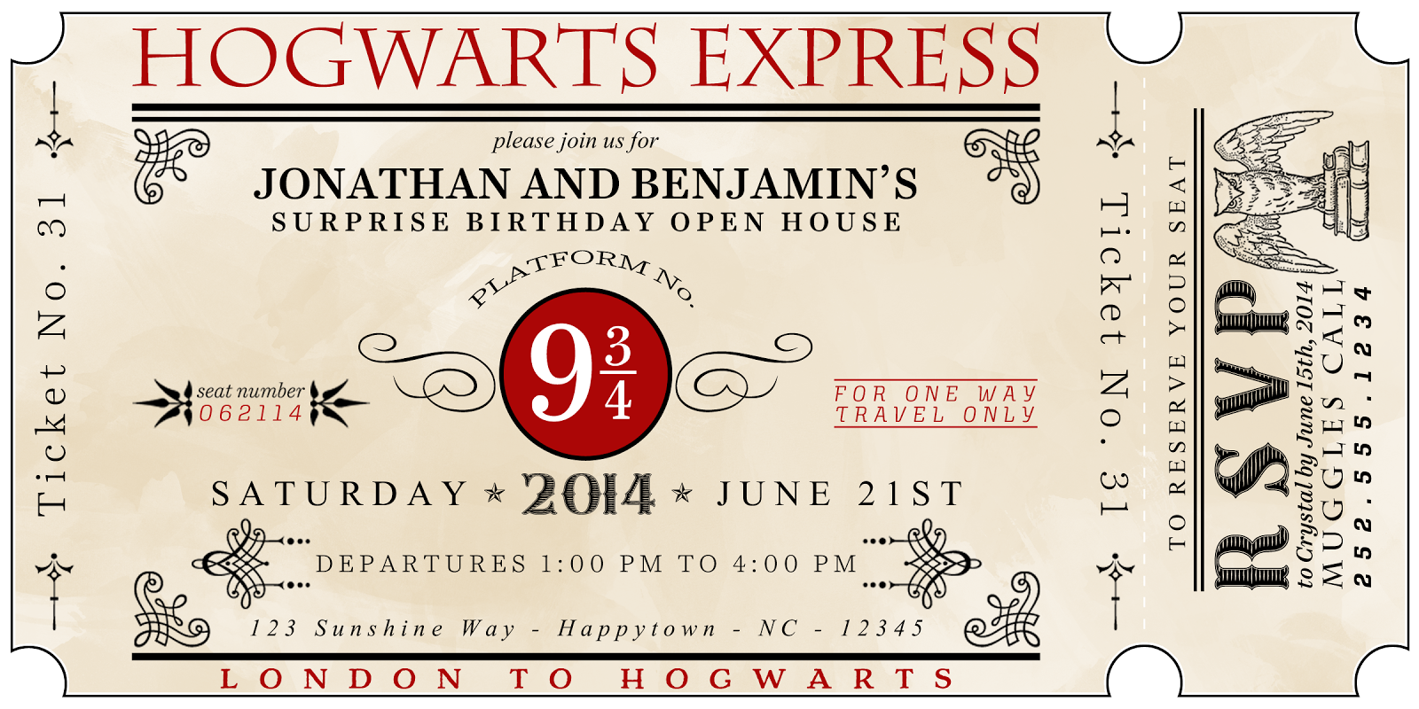 Harry Potter Birthday Invitations Printable Free