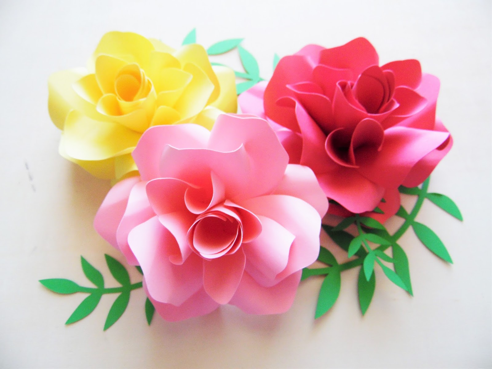 Paper Rose Template printable pdf download