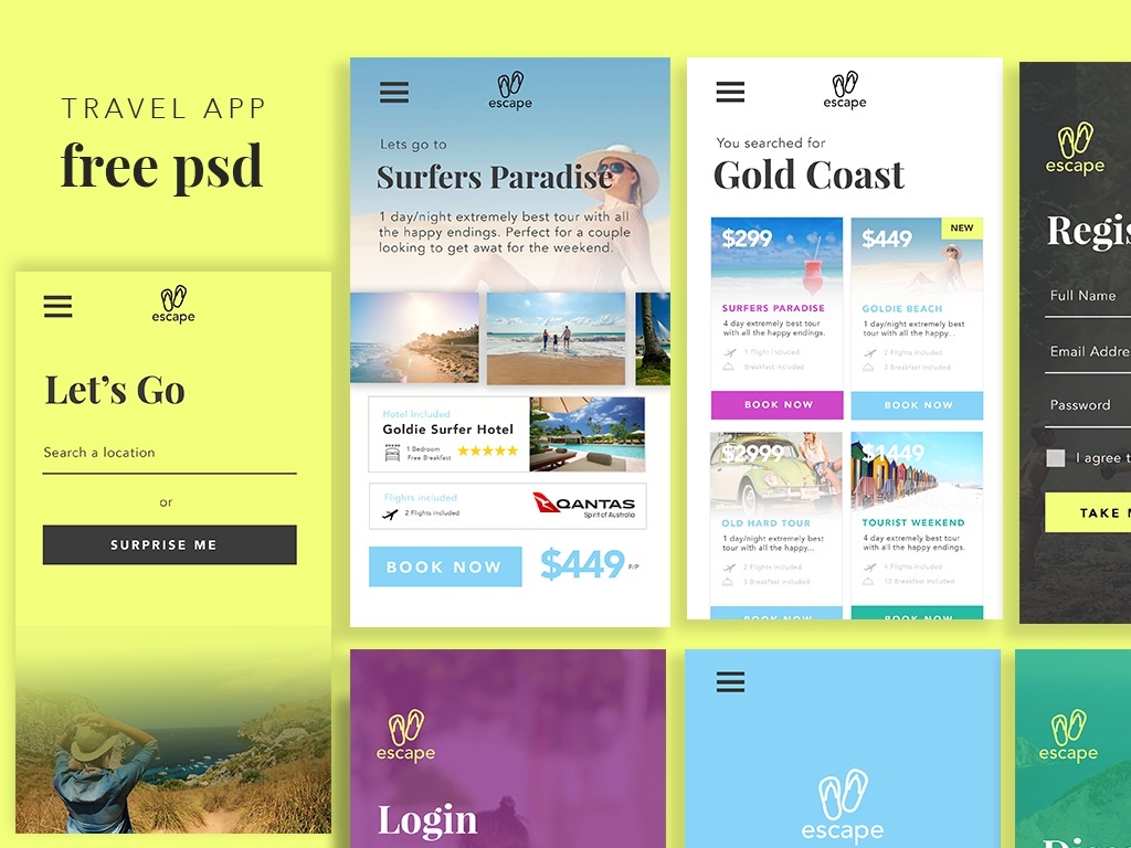 55+ Best Free PSD Flat UI Kits DesignMaz