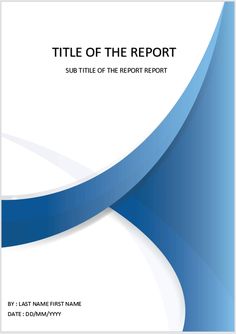 20 Report Cover Page Templates for MS Word Word