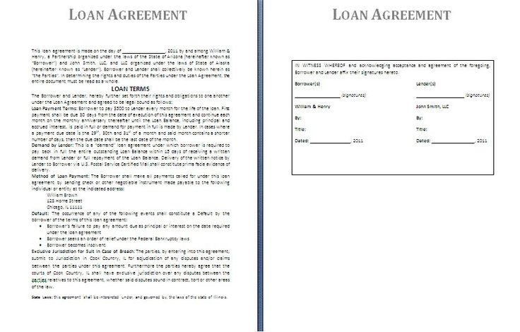 Personal Loan Agreements Legal Contracts & Templates