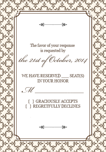 Download a free sample wedding invitation template