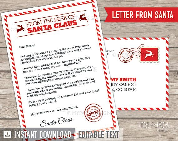 Free Printable Santa Claus Letters macarthurdanceproject.com