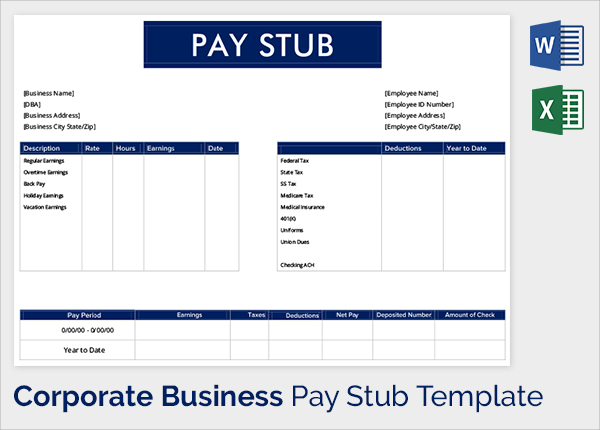 Download Pay Stub Template for Free FormTemplate