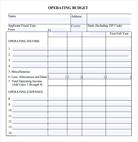 Free Small Business Budget Template The Business Backer