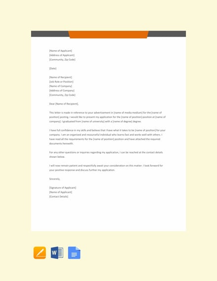 +20 Cover Letter Templates [Download] Create Your