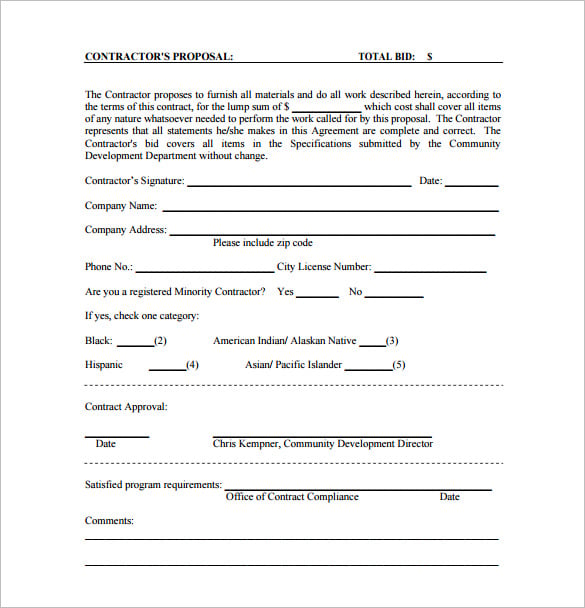 Sample Proposal Forms 19+ Free Documents in Word PDF