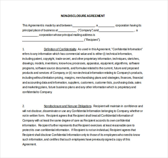 Non-Disclosure Agreement (NDA) Form Create a Free NDA Form