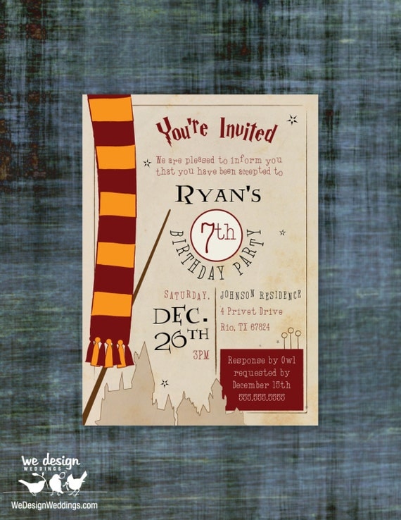 Harry Potter Invitation Template Invitation Template