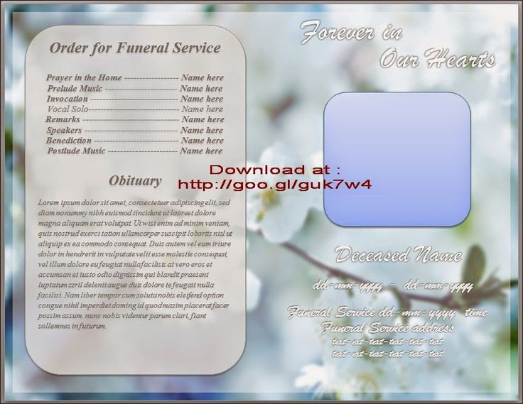 21+ Free Free Funeral Program Template templatesdoc.com