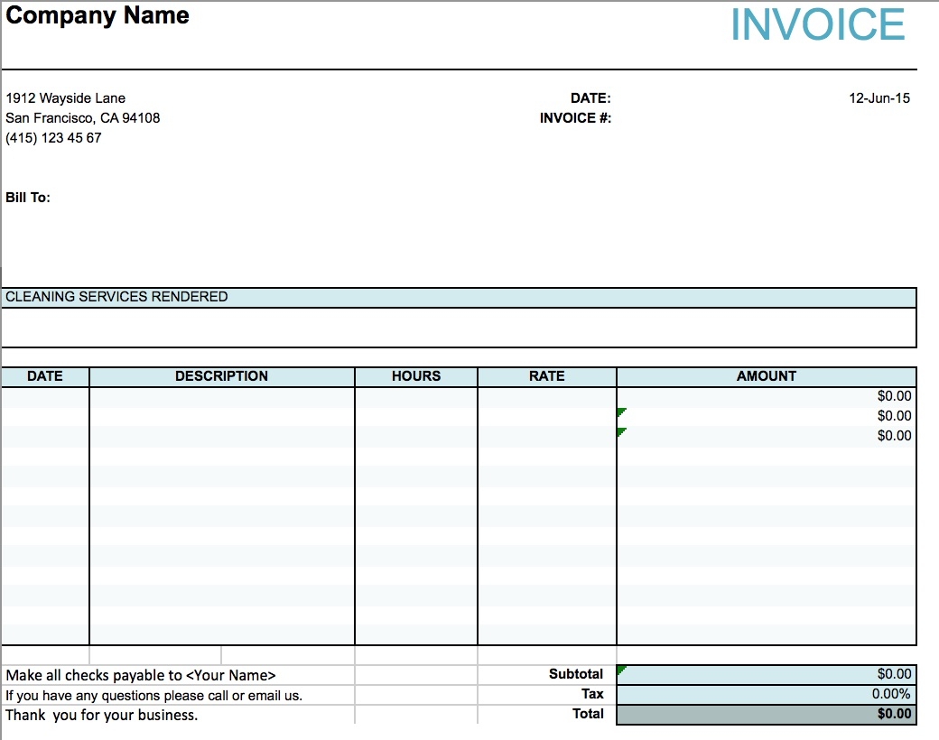 Simple Invoice Templates 11 Free Word PDF Format