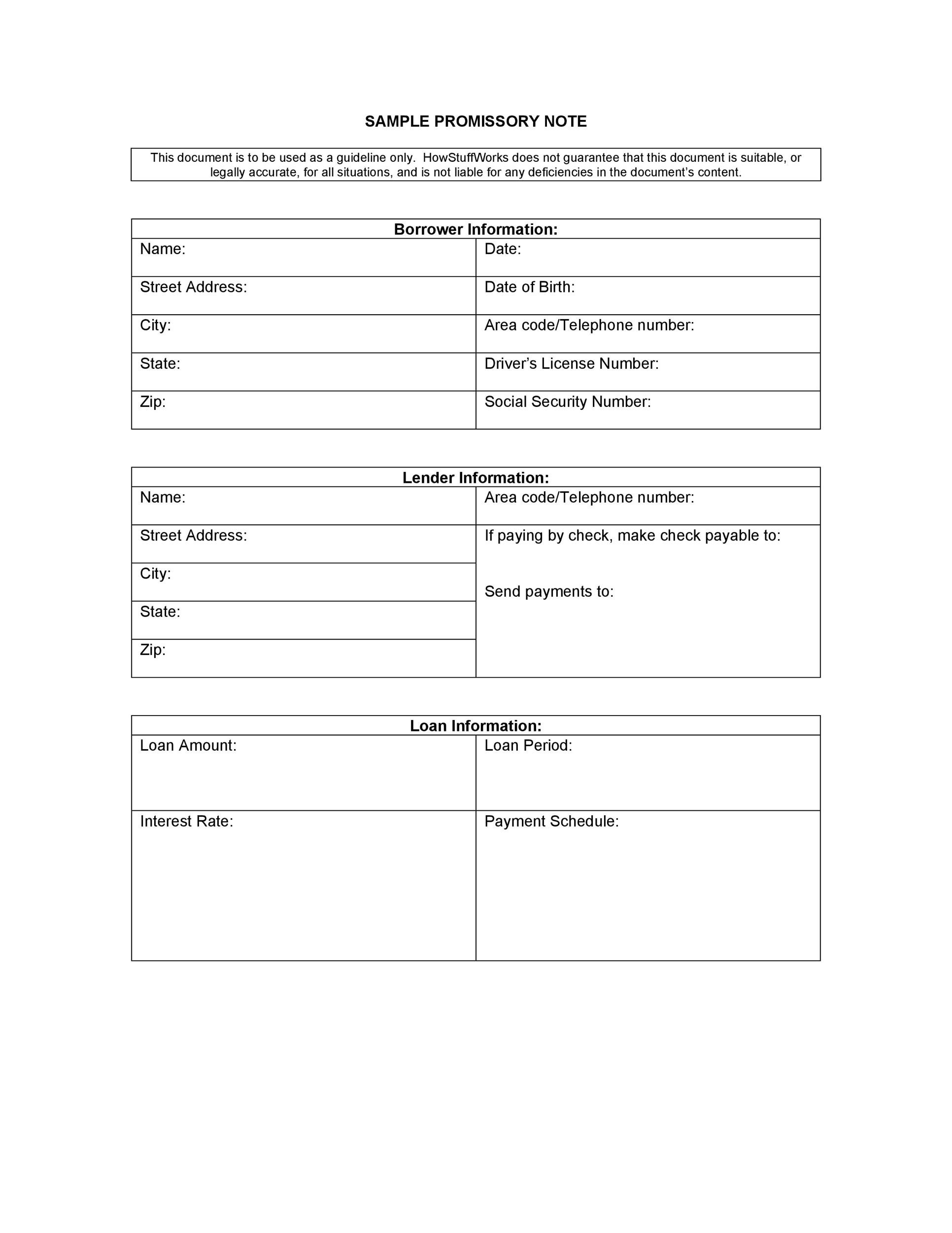 5+ Promissory Note Templates – Word Templates