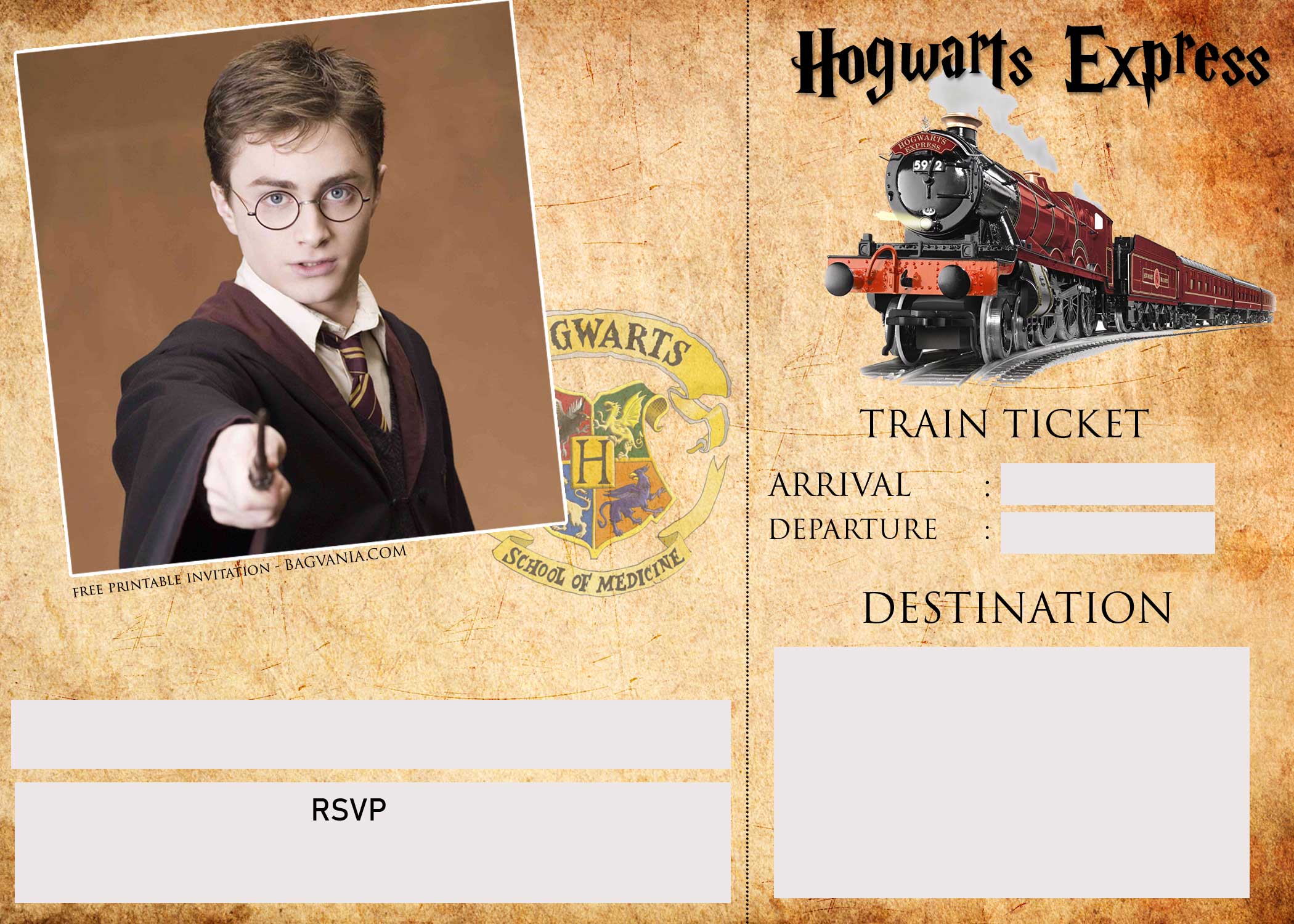 Harry Potter Birthday Invitations Free Ideas Egreeting